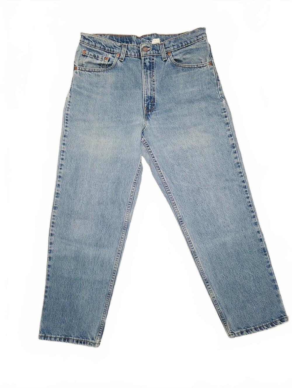 Vintage Levis 550 Relaxed Fit Light Wash Denim Jeans Mens W34 L29 USA
